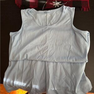 Lands' End Women's Soft Blue Cotton Nightgown